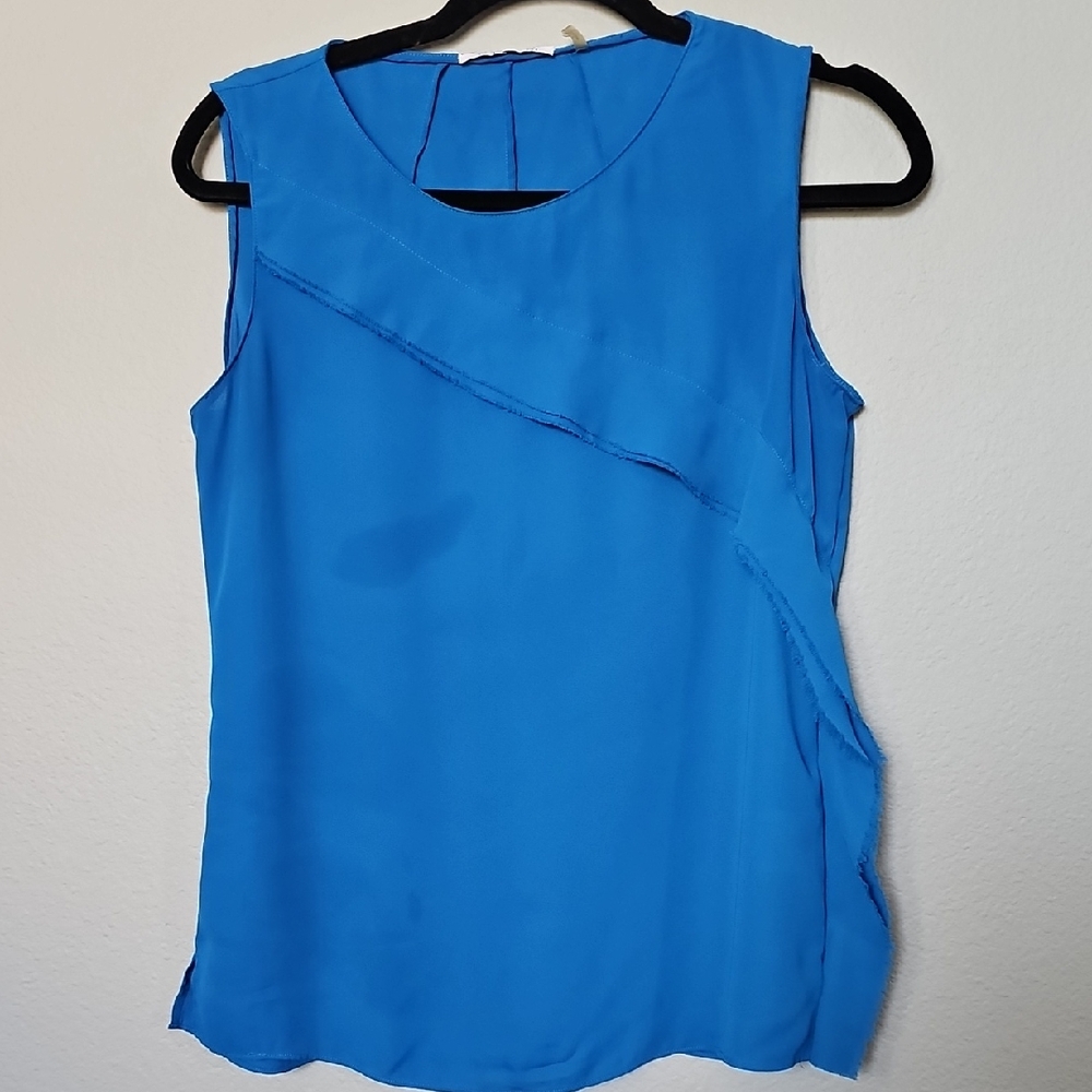 T Tahari Vibrant Blue Sleeveless Blouse